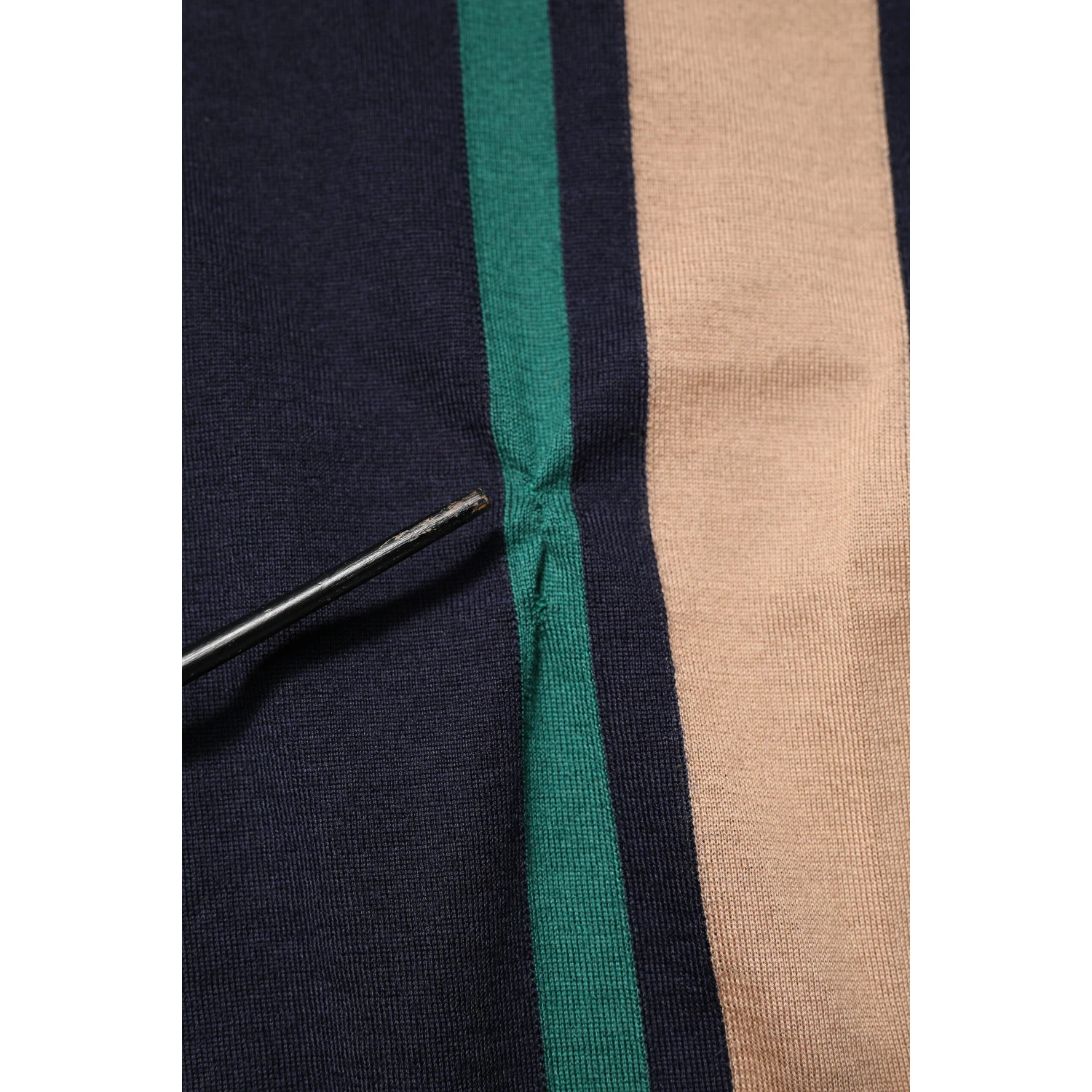 Multicolor Stripes Crew Neck Pullover Sweater