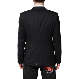 Dark Blue MARTINI Wool Suit 2 Piece Jacket