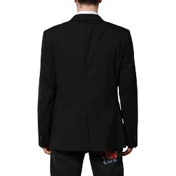 Black MARTINI Double Breasted Suit Jacket