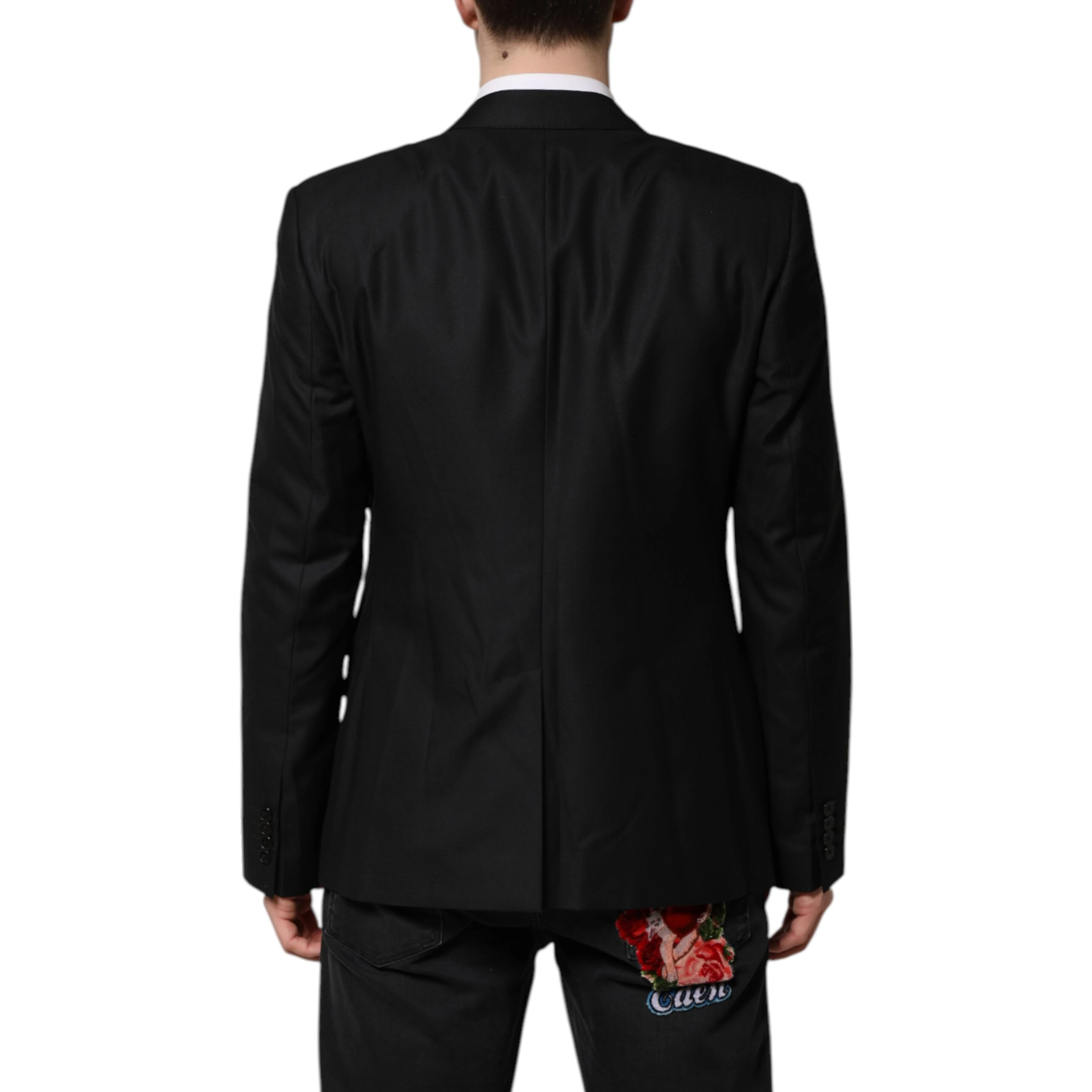Black Single Breasted Suit 2 Piece Jacket
