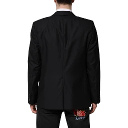 Dark Blue MARTINI Wool Blazer Coat Jacket