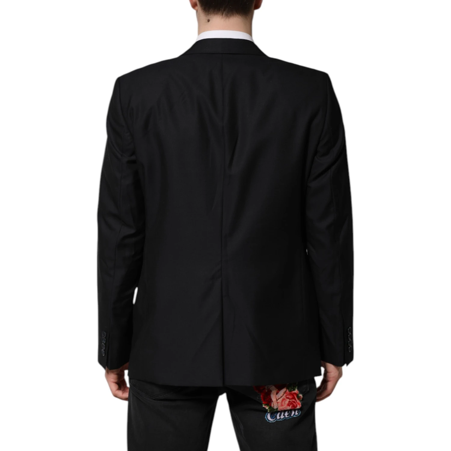 Dark Blue MARTINI Wool Blazer Coat Jacket