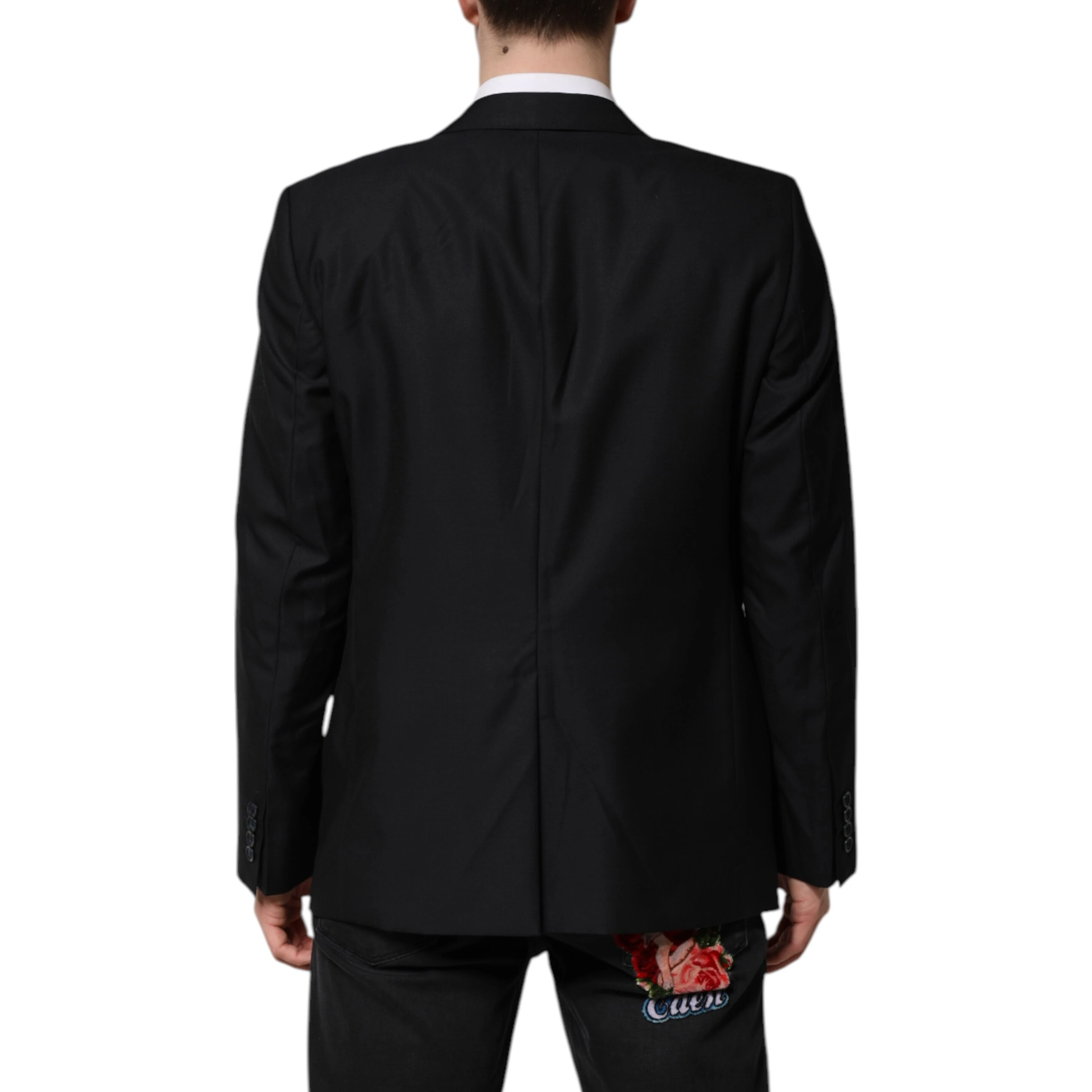 Dark Blue MARTINI Wool Blazer Coat Jacket