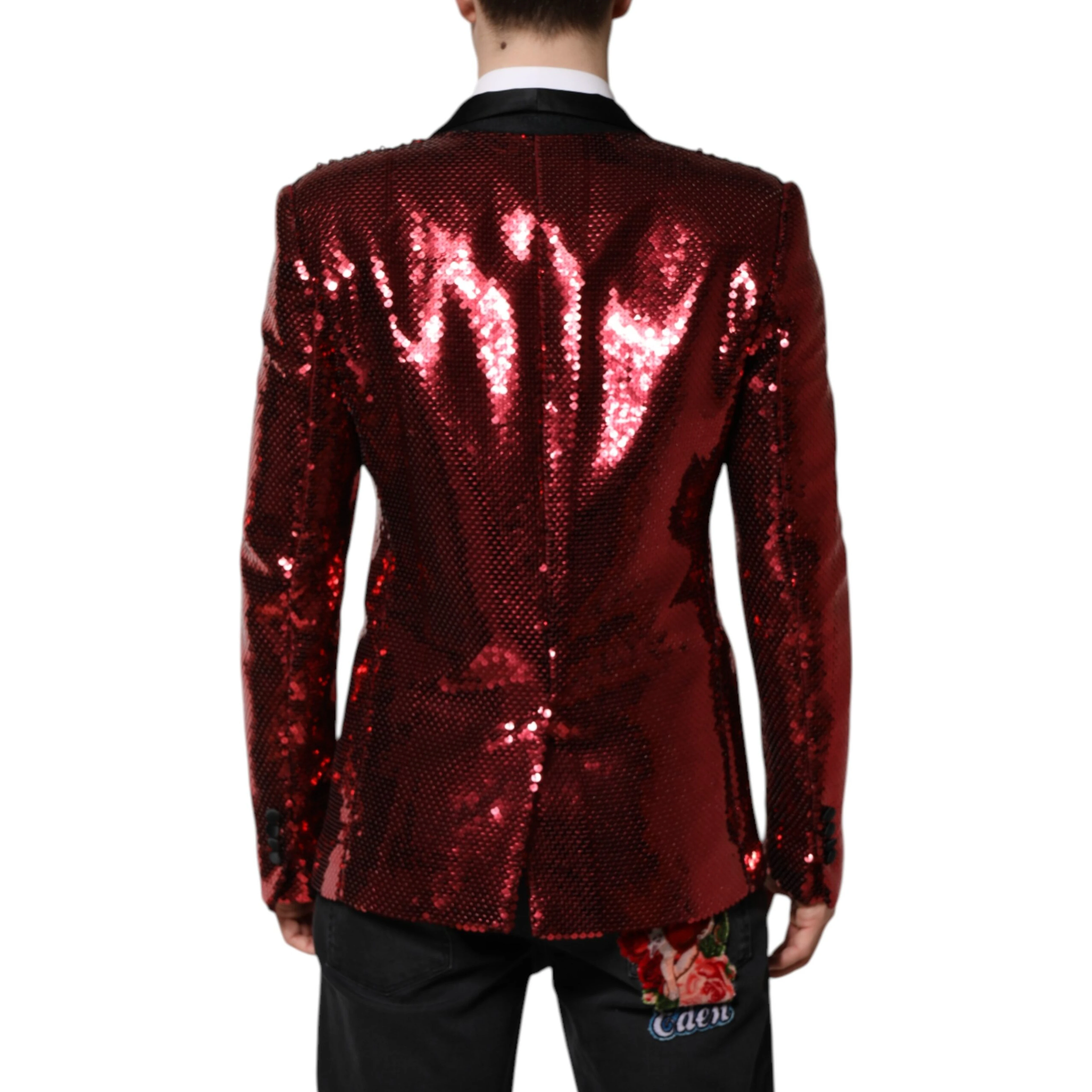 Red SICILIA Sequin Embellish Blazer Jacket
