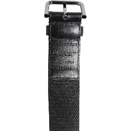 Black Blue DG Logo Silver Metal Buckle Belt