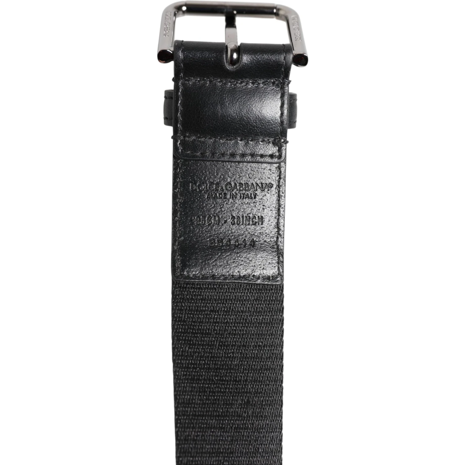 Black Blue DG Logo Silver Metal Buckle Belt