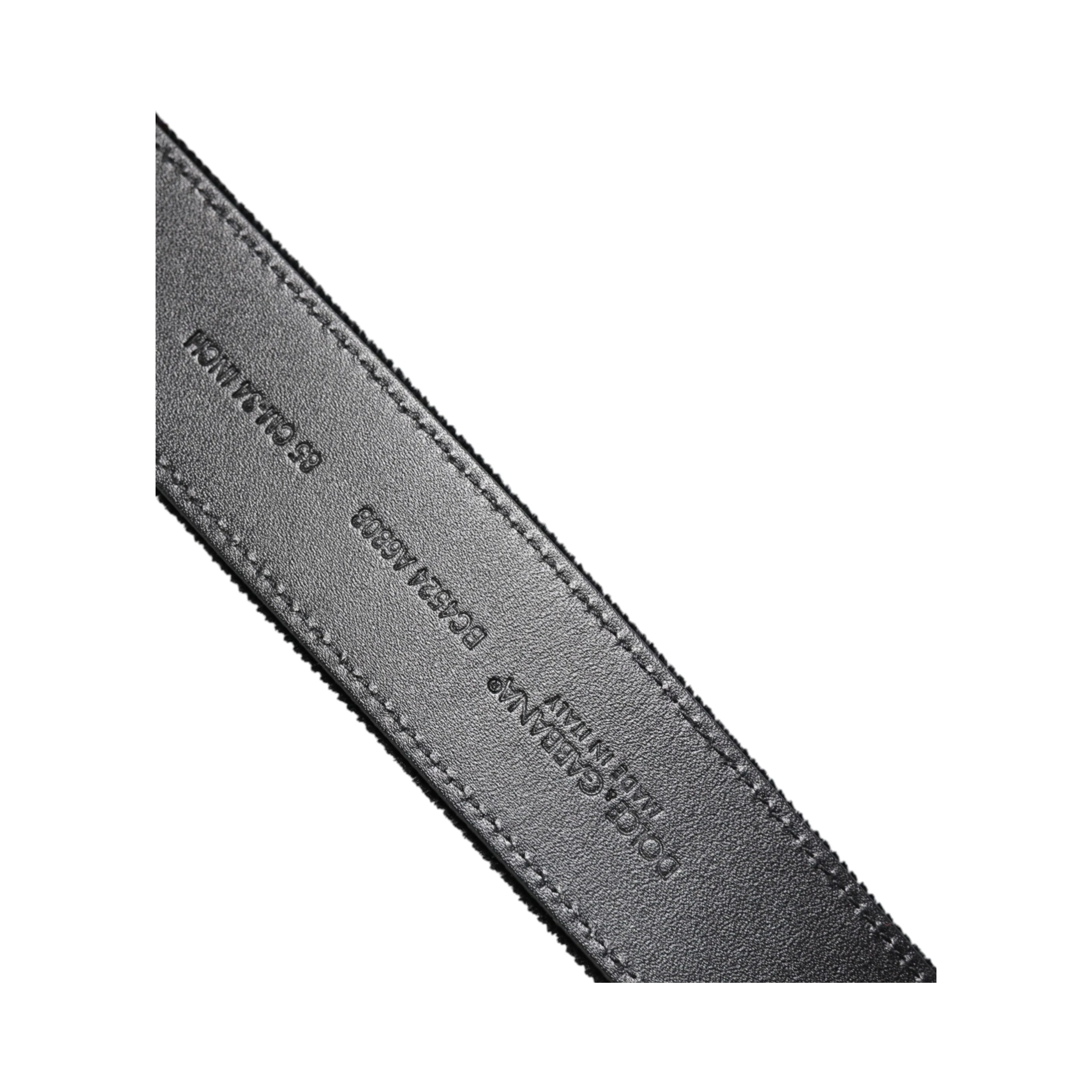 Black Cotton Silver Metal Buckle Belt