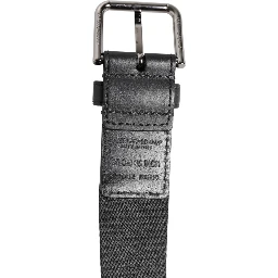 Green Black Polyester DG Logo Buckle Belt