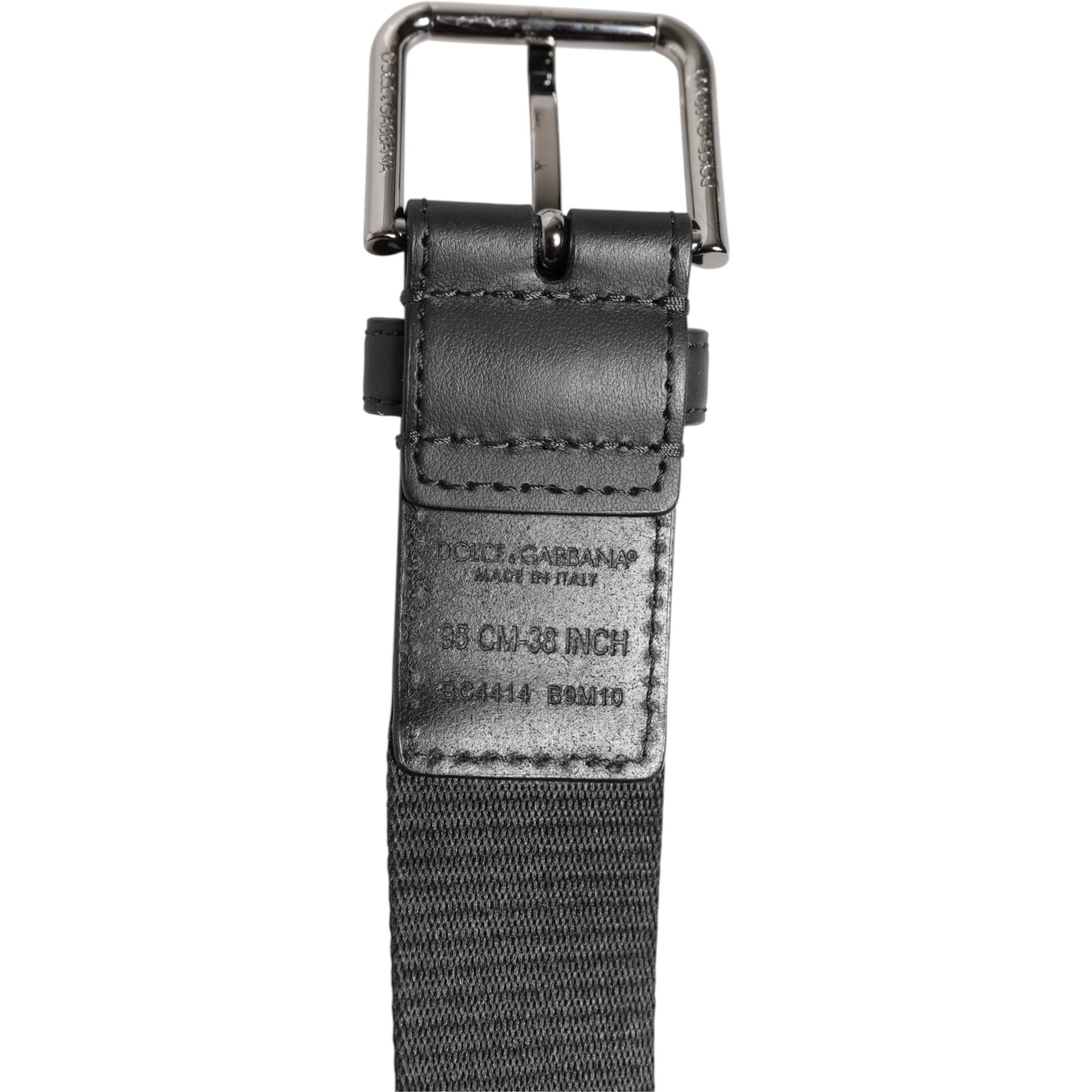 Green Black Polyester DG Logo Buckle Belt