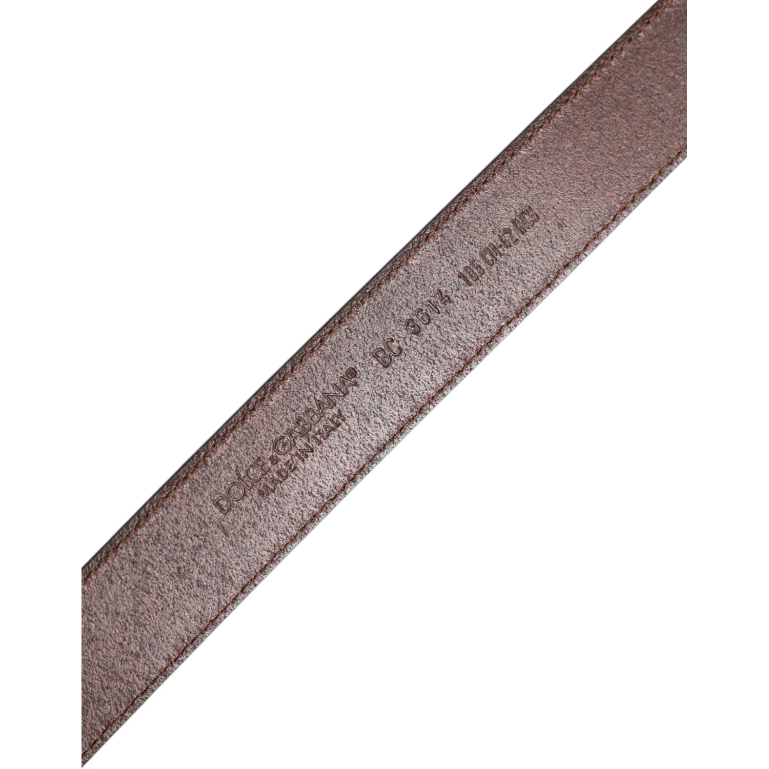 Brown Classic Calf Leather Metal Buckle Belt