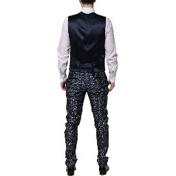 Blue MARTINI Star Jacquard 3 Piece Suit