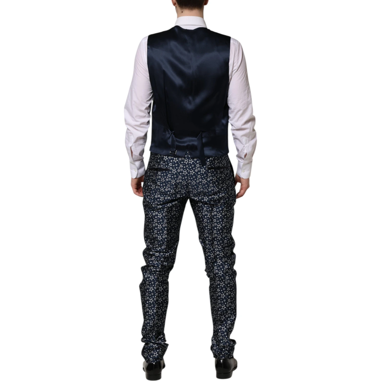 Blue MARTINI Star Jacquard 3 Piece Suit