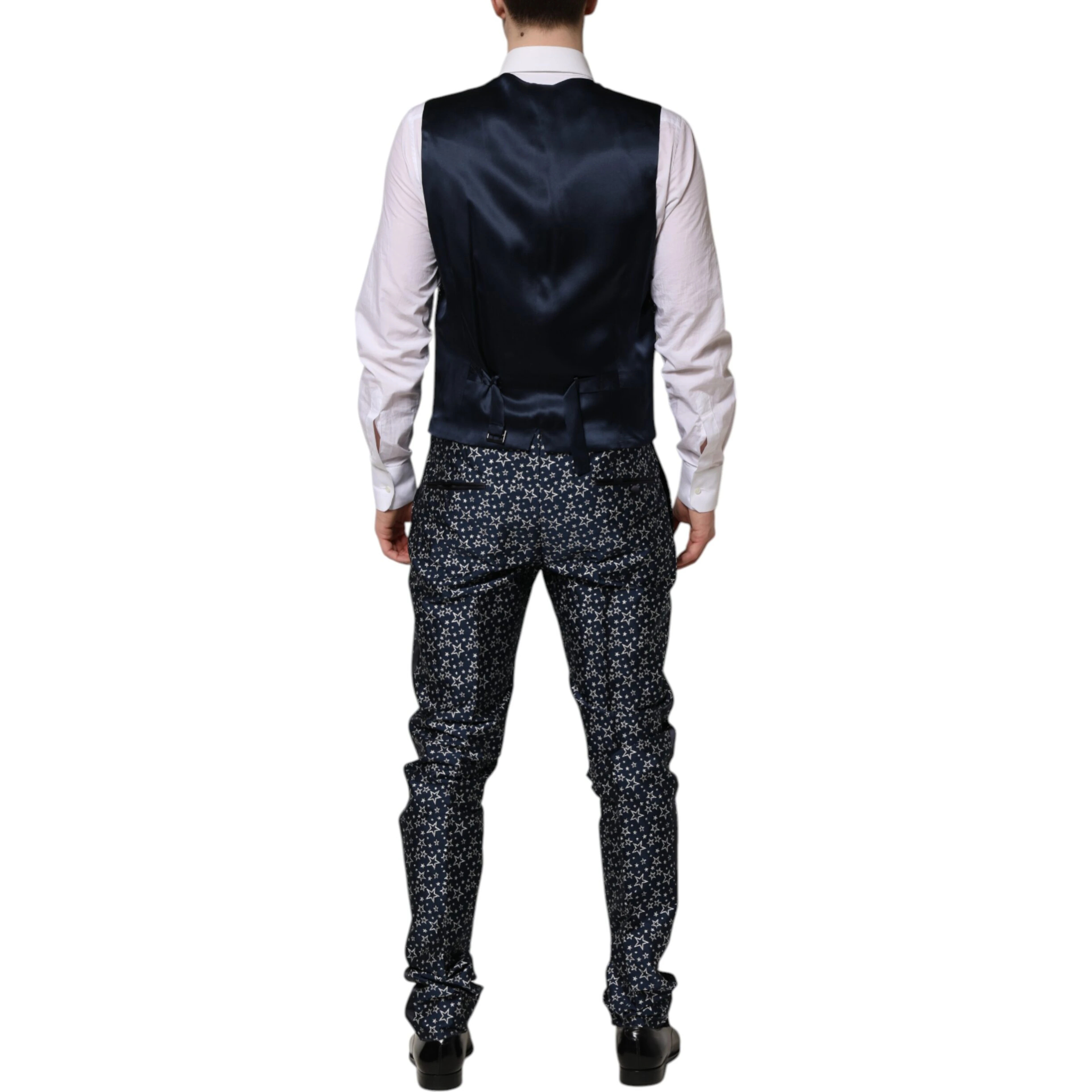Blue MARTINI Star Jacquard 3 Piece Suit