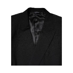 Black MARTINI Double Breasted Suit Jacket