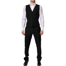 Black MARTINI Crystal Embellished 3 Pc Suit