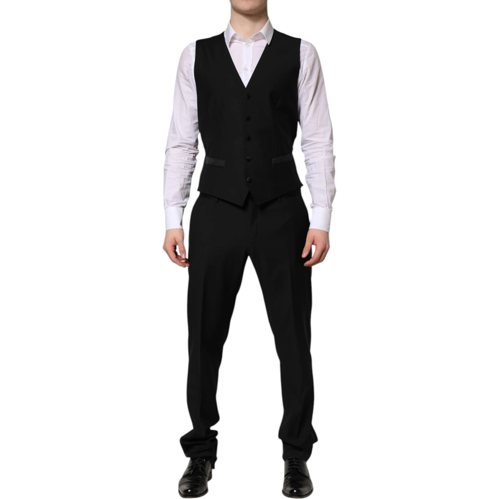 Black MARTINI Crystal Embellished 3 Pc Suit