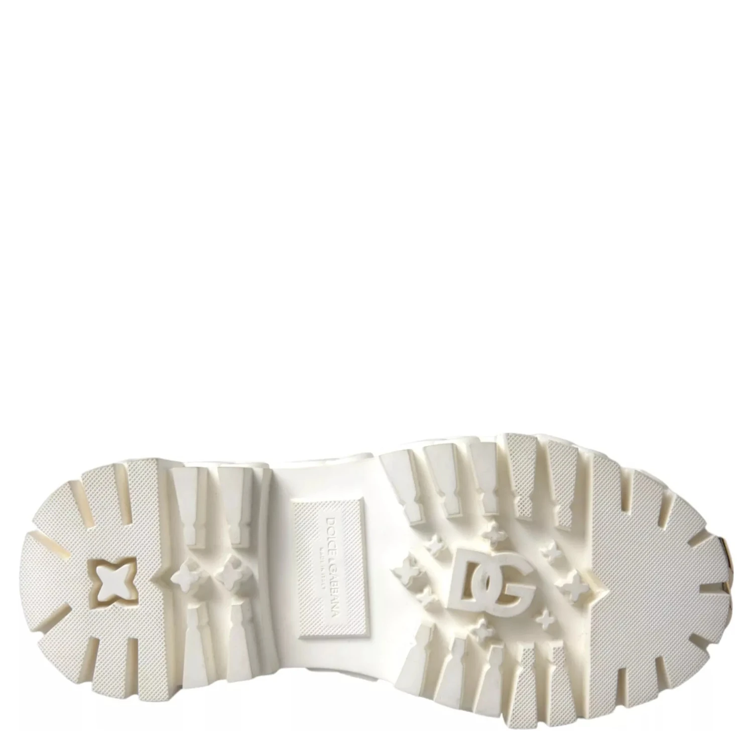 White Leather Rubber Logo Ankle Boots Shoes