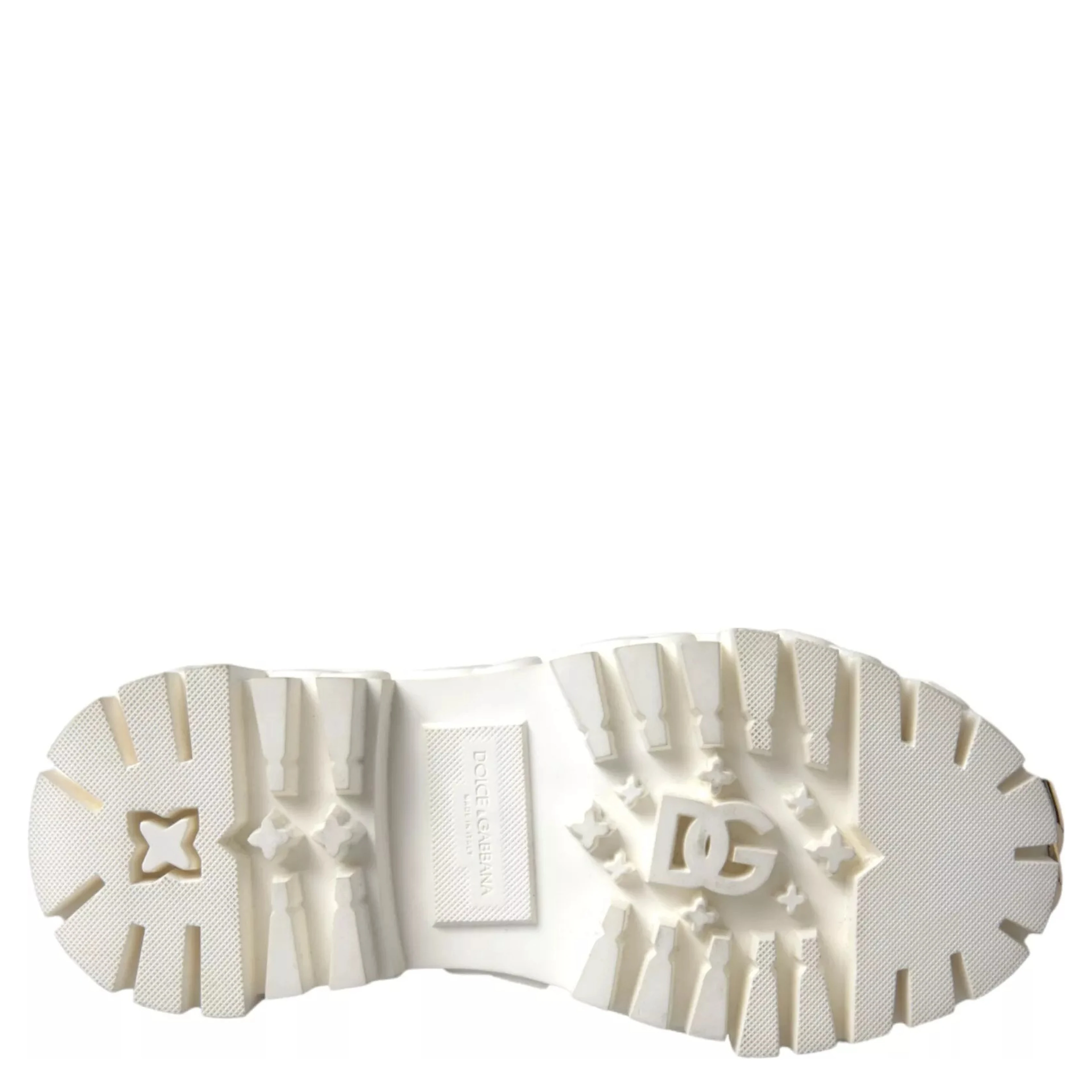 White Leather Rubber Logo Ankle Boots Shoes
