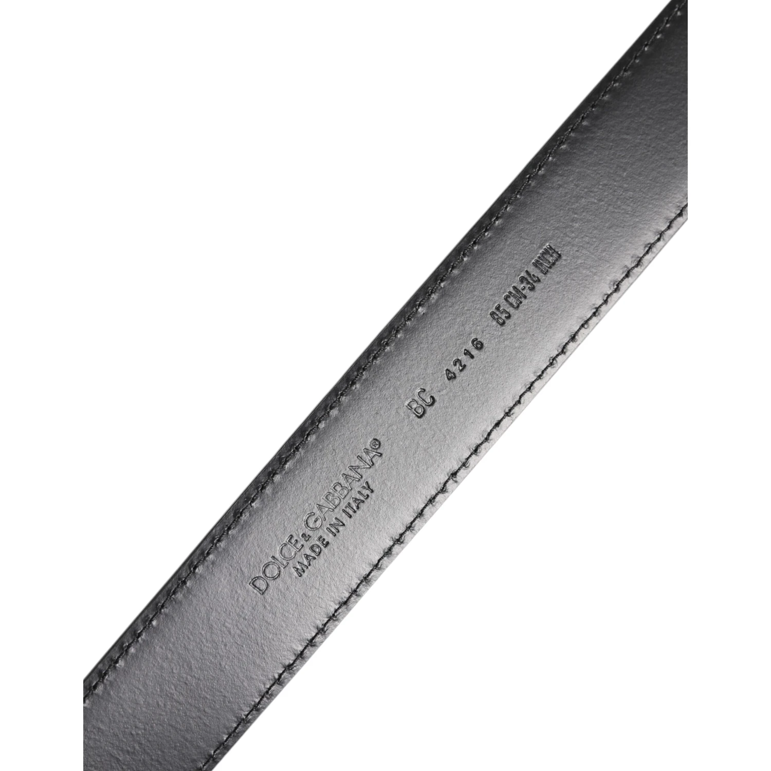 Black Classic Calf Leather Silver Buckle Belt