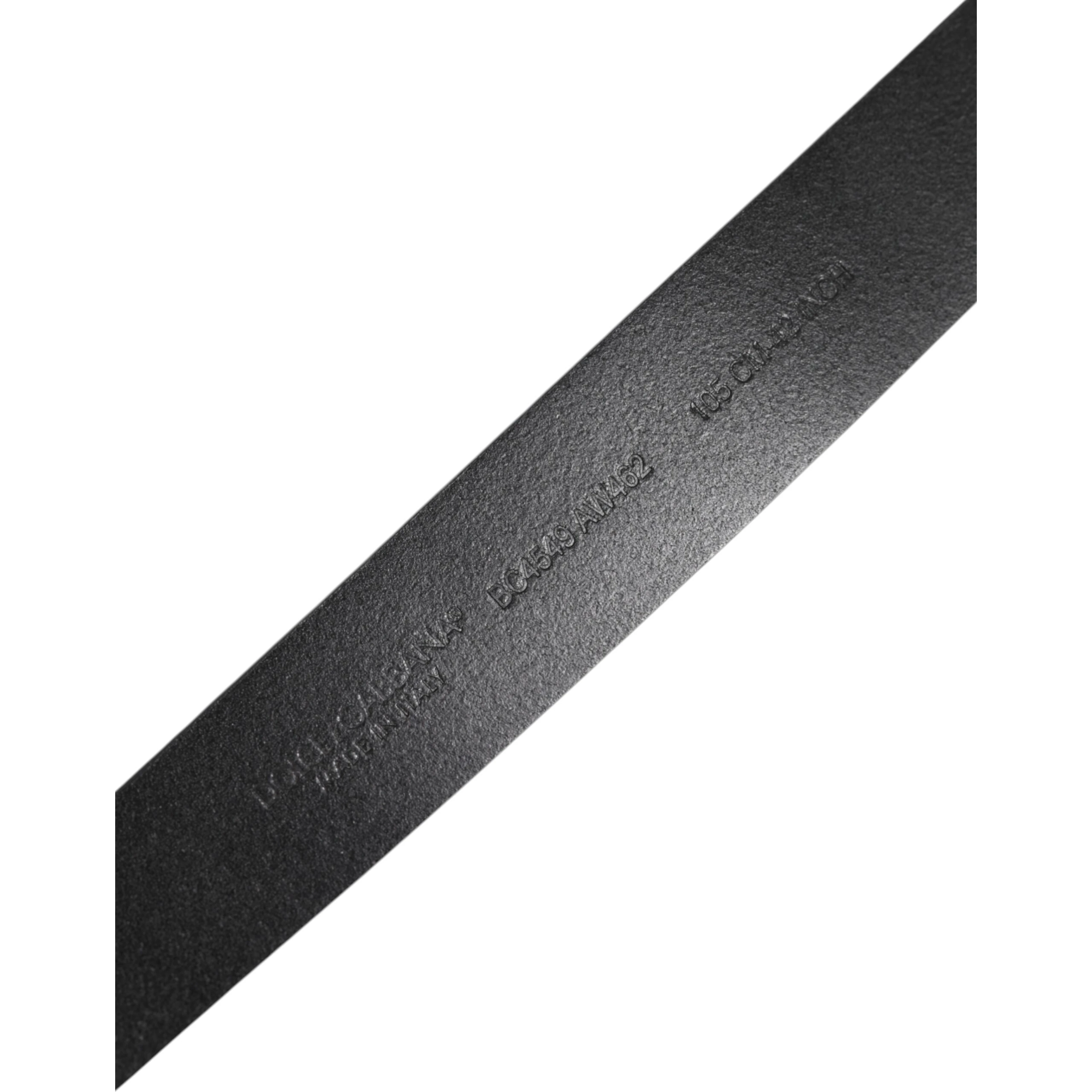 Black Classic Leather Metal Buckle Belt