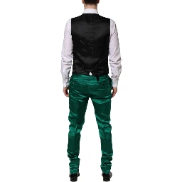 Green Silk 3 Piece Single Breasted Suit