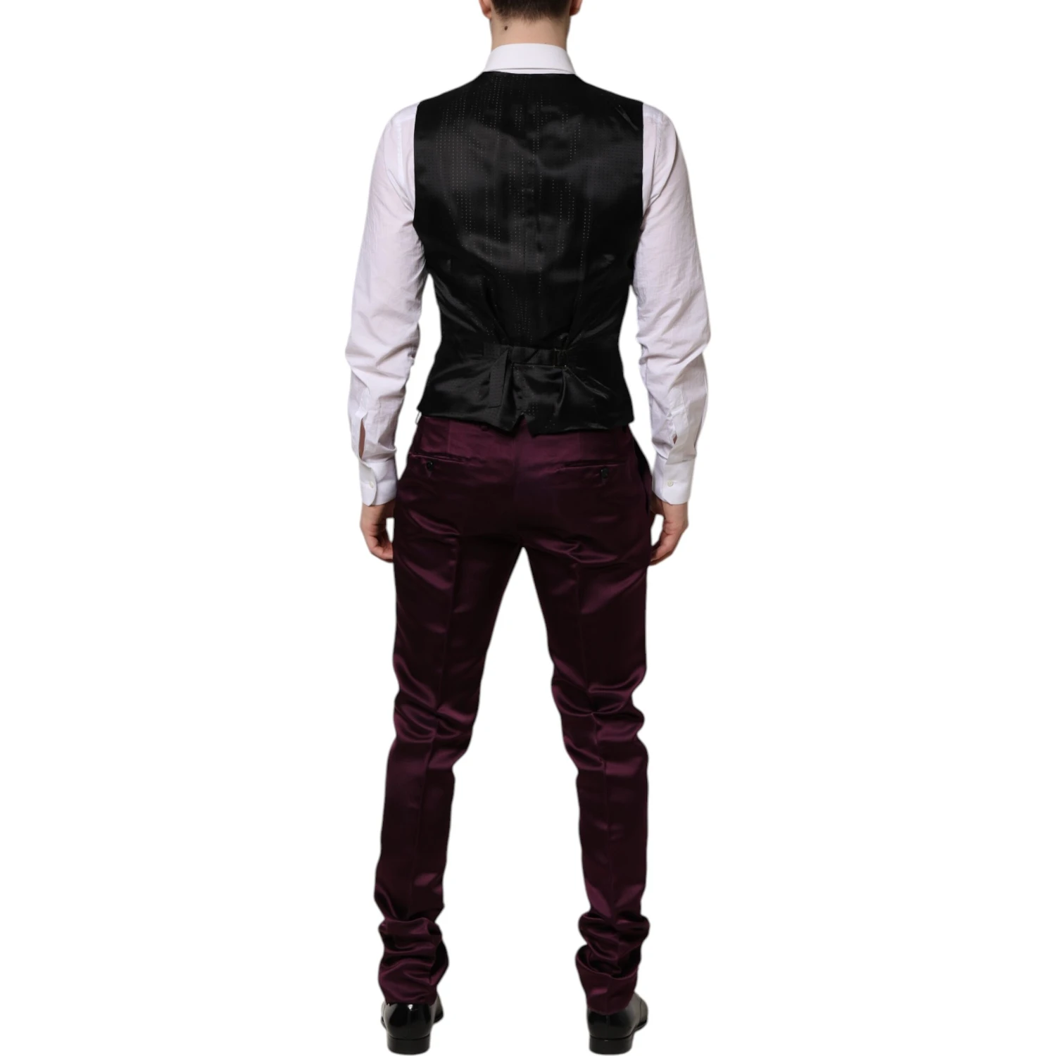 Dark Purple Silk 3Piece Single Breasted Suit
