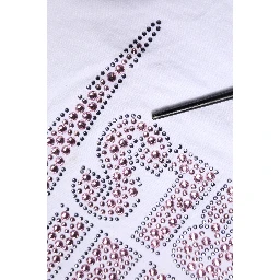 White Embellished CrewNeck Short Sleeve T-shirt