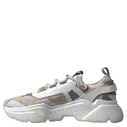 Sneakers White Beige Leather Sport DAYMASTER Shoes