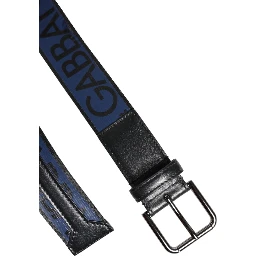 Black Blue DG Logo Silver Metal Buckle Belt