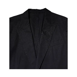 Dark Blue TAORMINA Cotton Blazer Suit Jacket