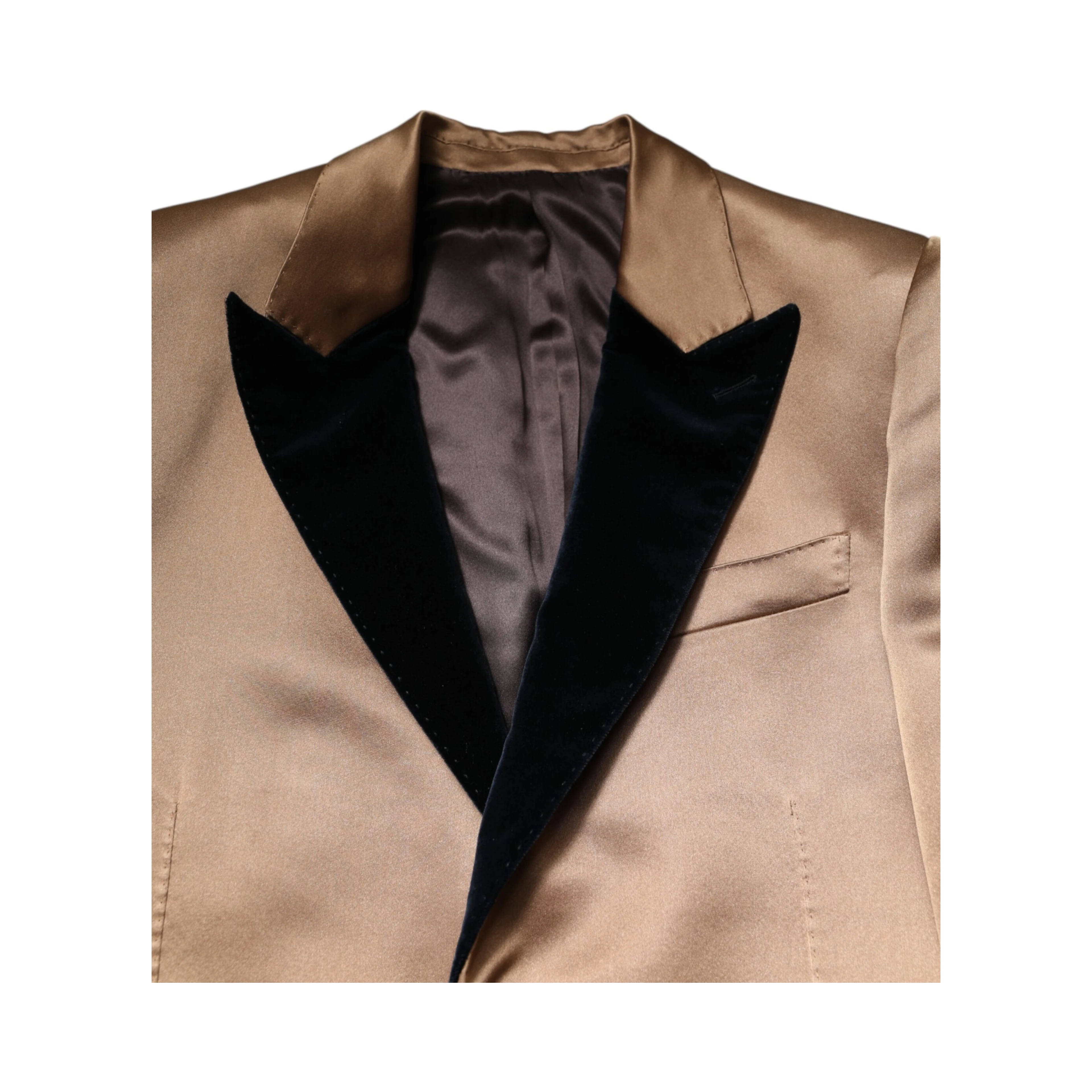 Brown Silk Single Breasted Trench Coat  Jacket
