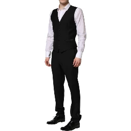 Black MARTINI Crystal Embellished 3 Pc Suit