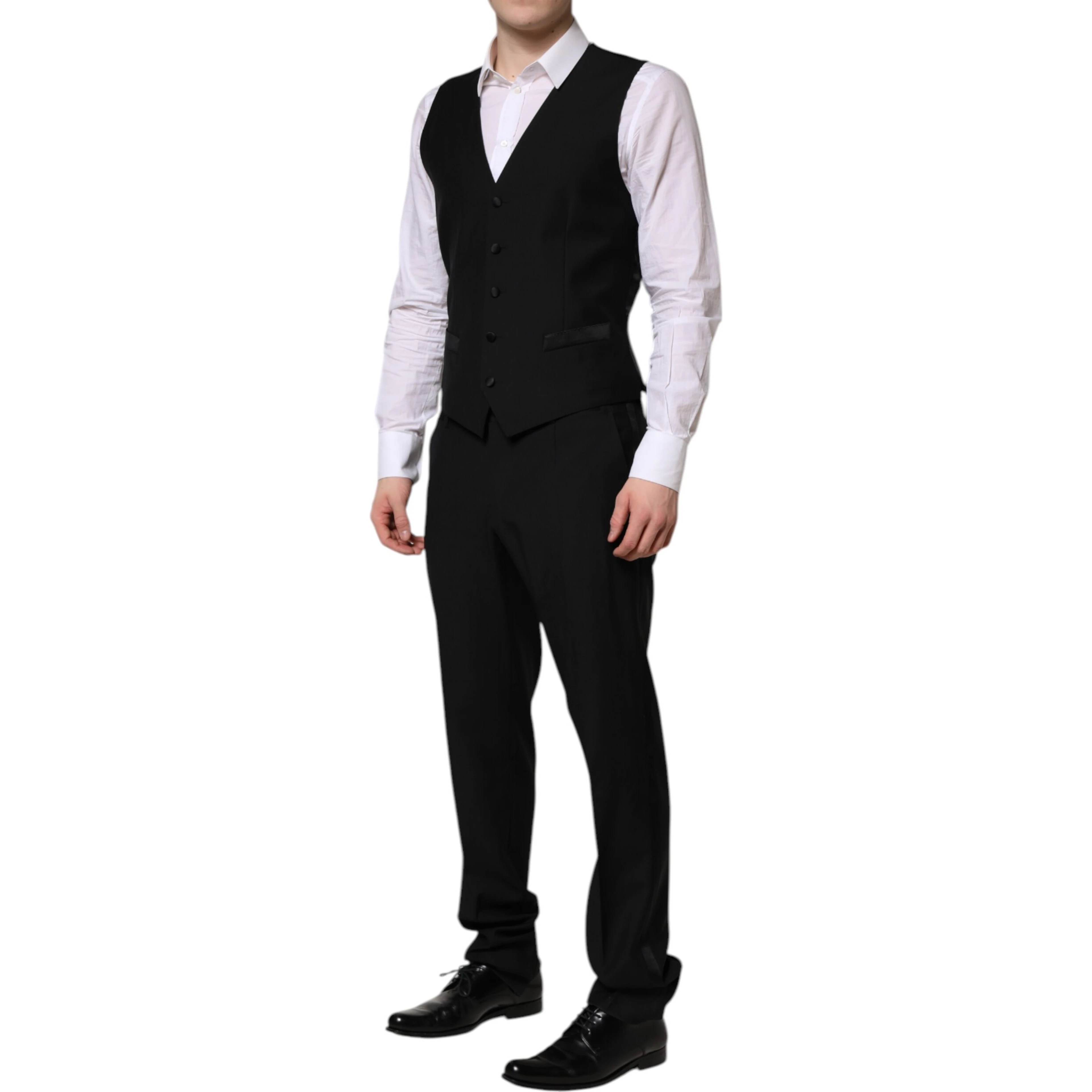Black MARTINI Crystal Embellished 3 Pc Suit