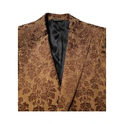 Brown Floral Jacquard SICILIA 2 Piece Suit