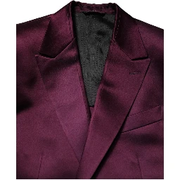 Dark Purple Silk 3Piece Single Breasted Suit