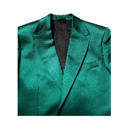 Green Silk 3 Piece Single Breasted Suit