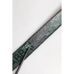 Green Black Polyester DG Logo Buckle Belt