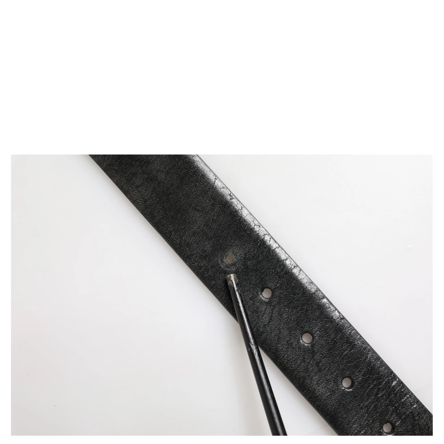 Black Classic Leather Metal Buckle Belt