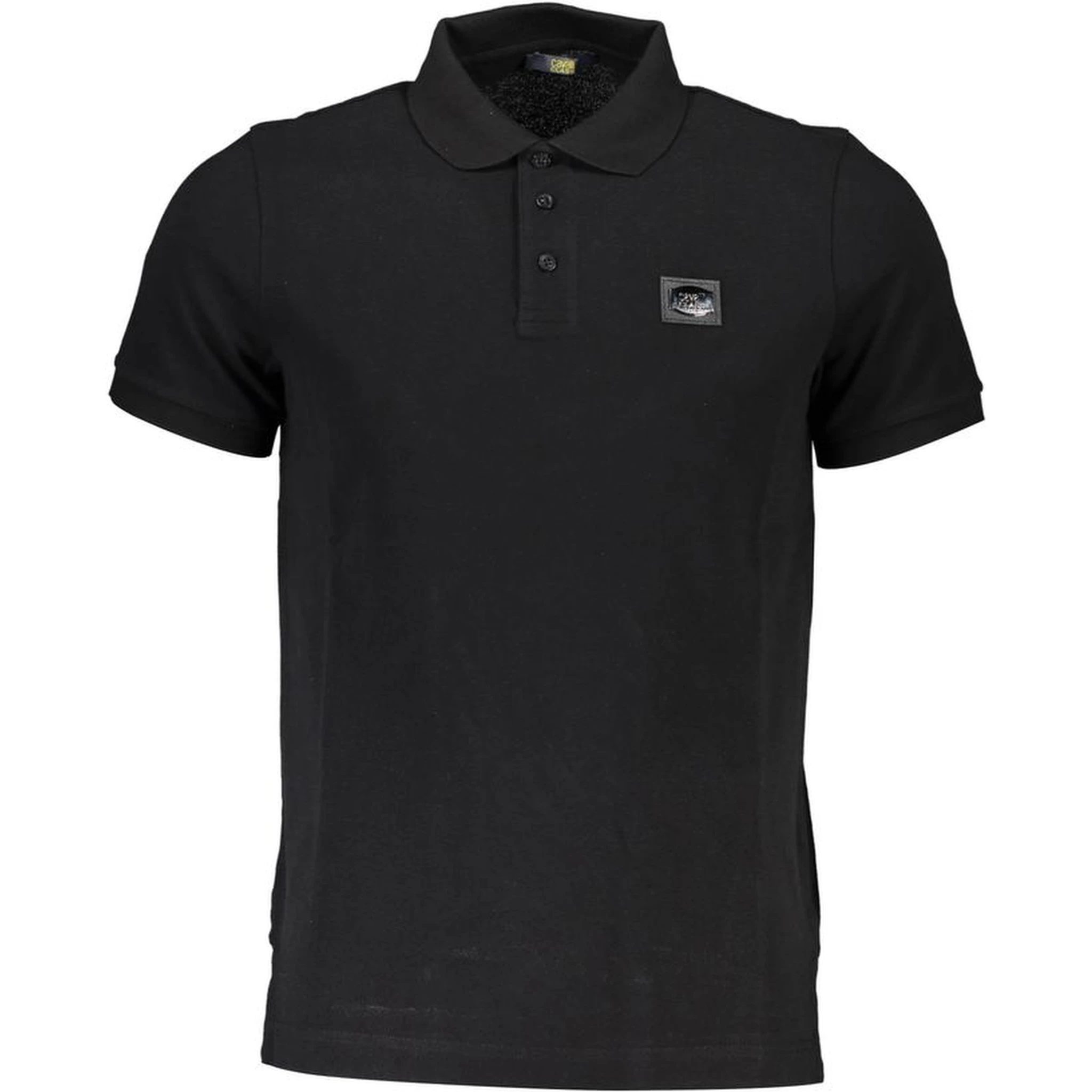 Black Cotton Men Polo Shirt
