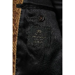 Brown Floral Jacquard SICILIA 2 Piece Suit