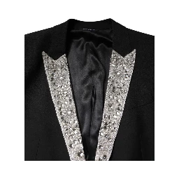 Black MARTINI Crystal Embellished 3 Pc Suit