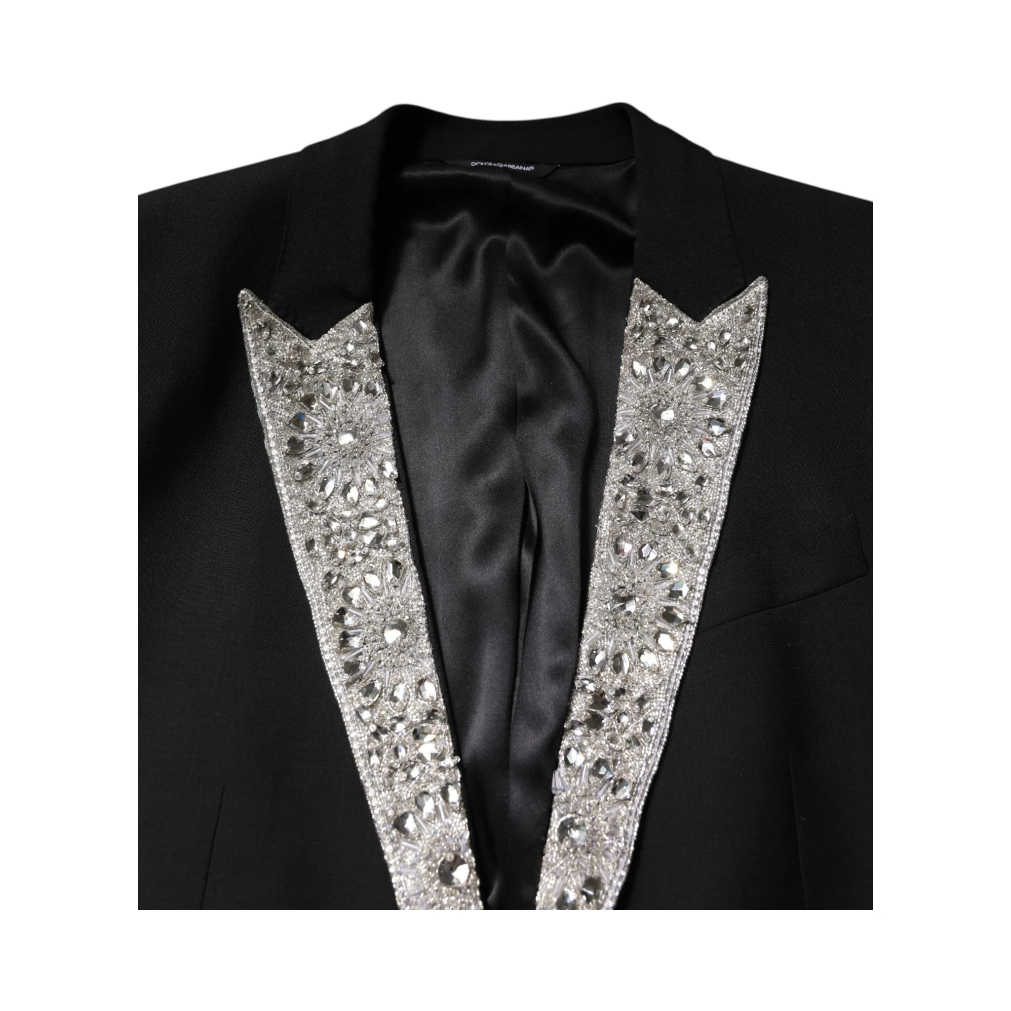 Black MARTINI Crystal Embellished 3 Pc Suit