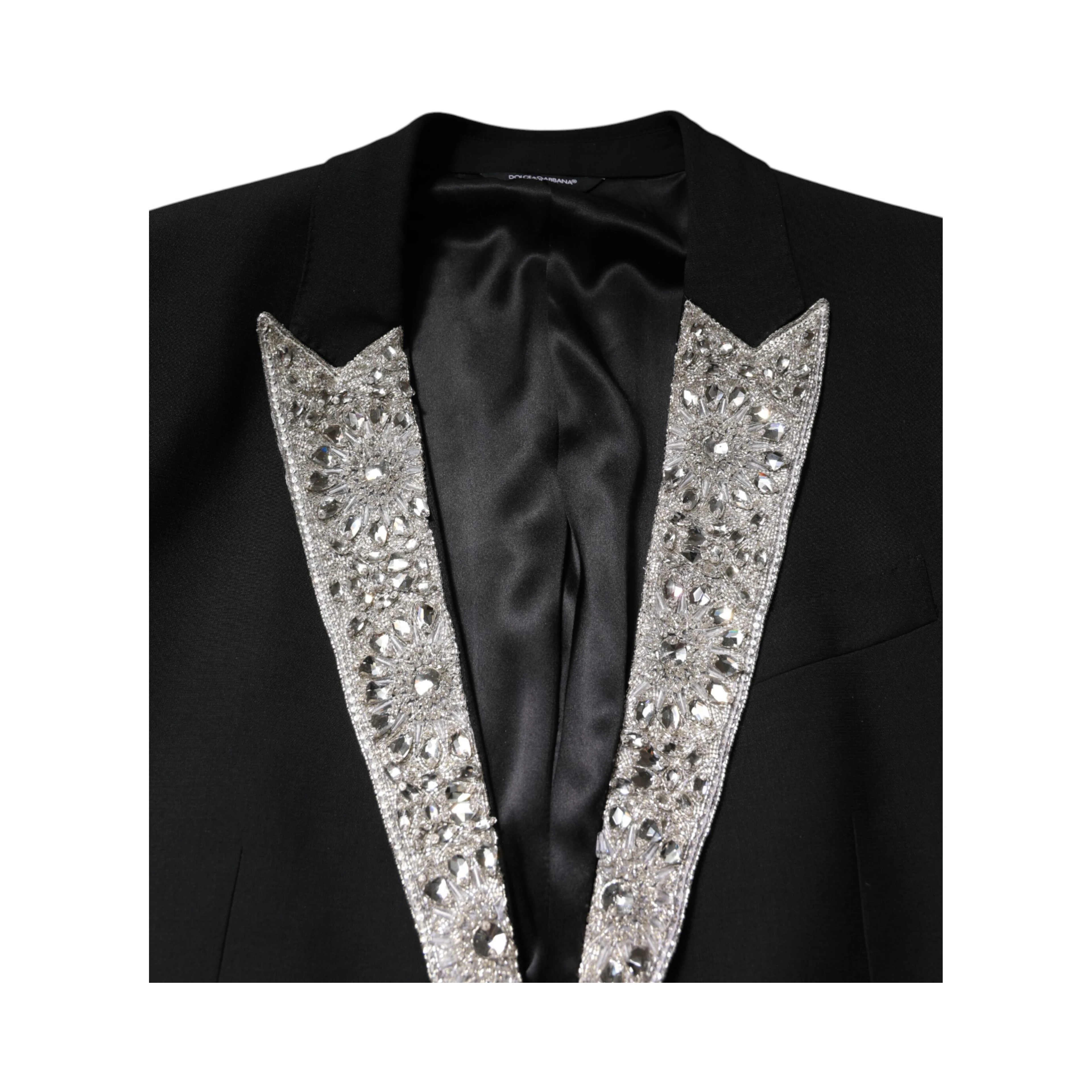 Black MARTINI Crystal Embellished 3 Pc Suit