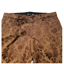 Brown Floral Jacquard SICILIA 2 Piece Suit