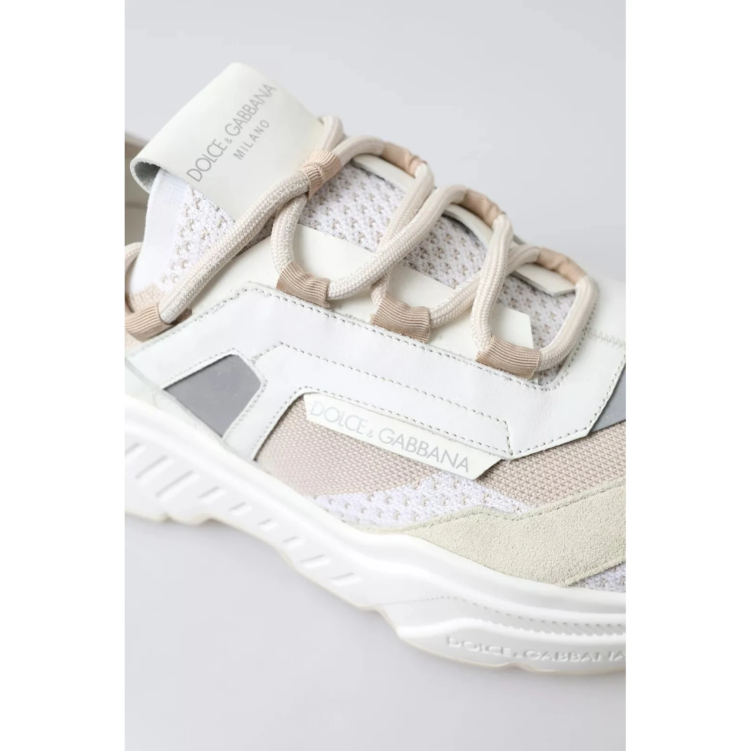 Sneakers White Beige Leather Sport DAYMASTER Shoes