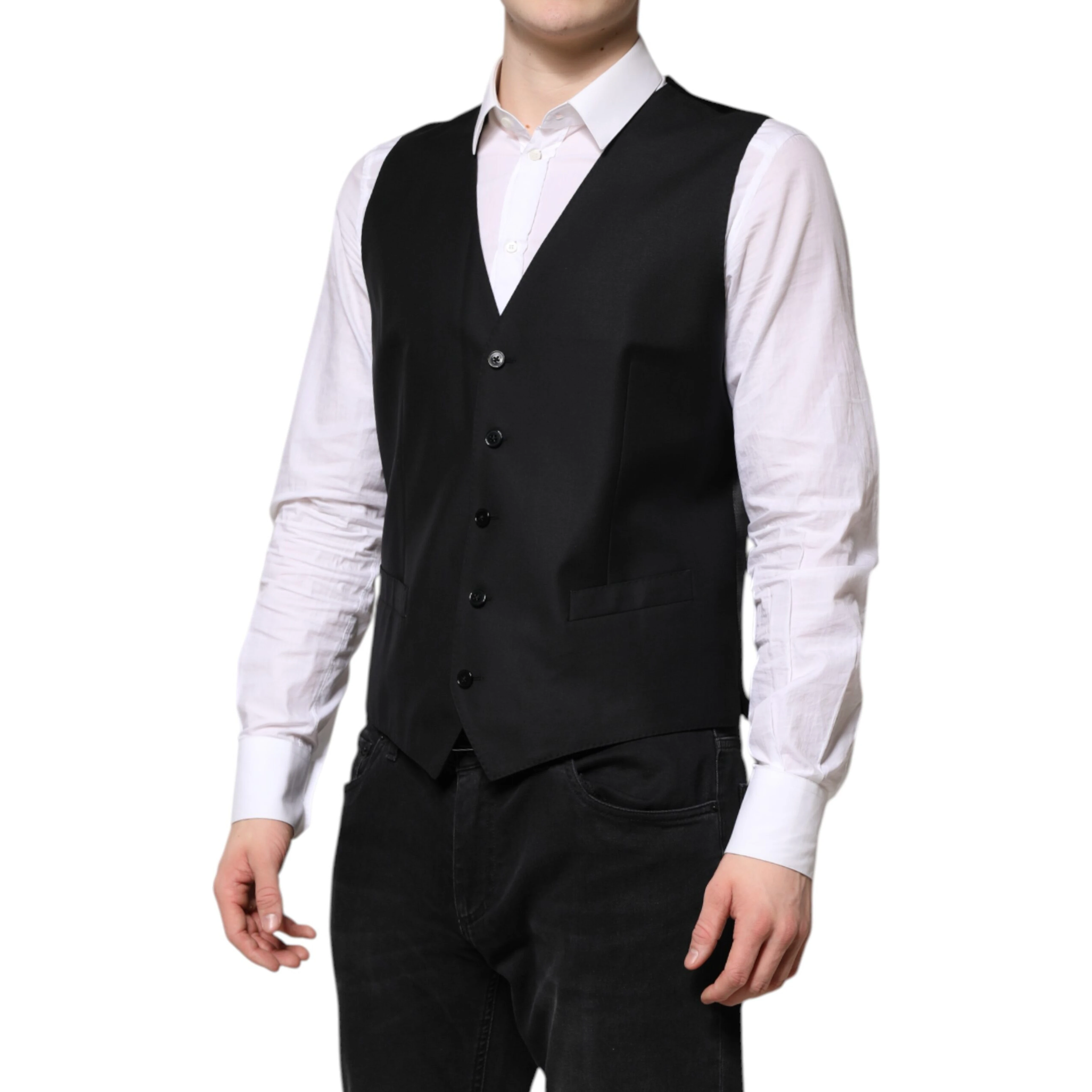Black Single Breasted Suit 2 Piece Jacket