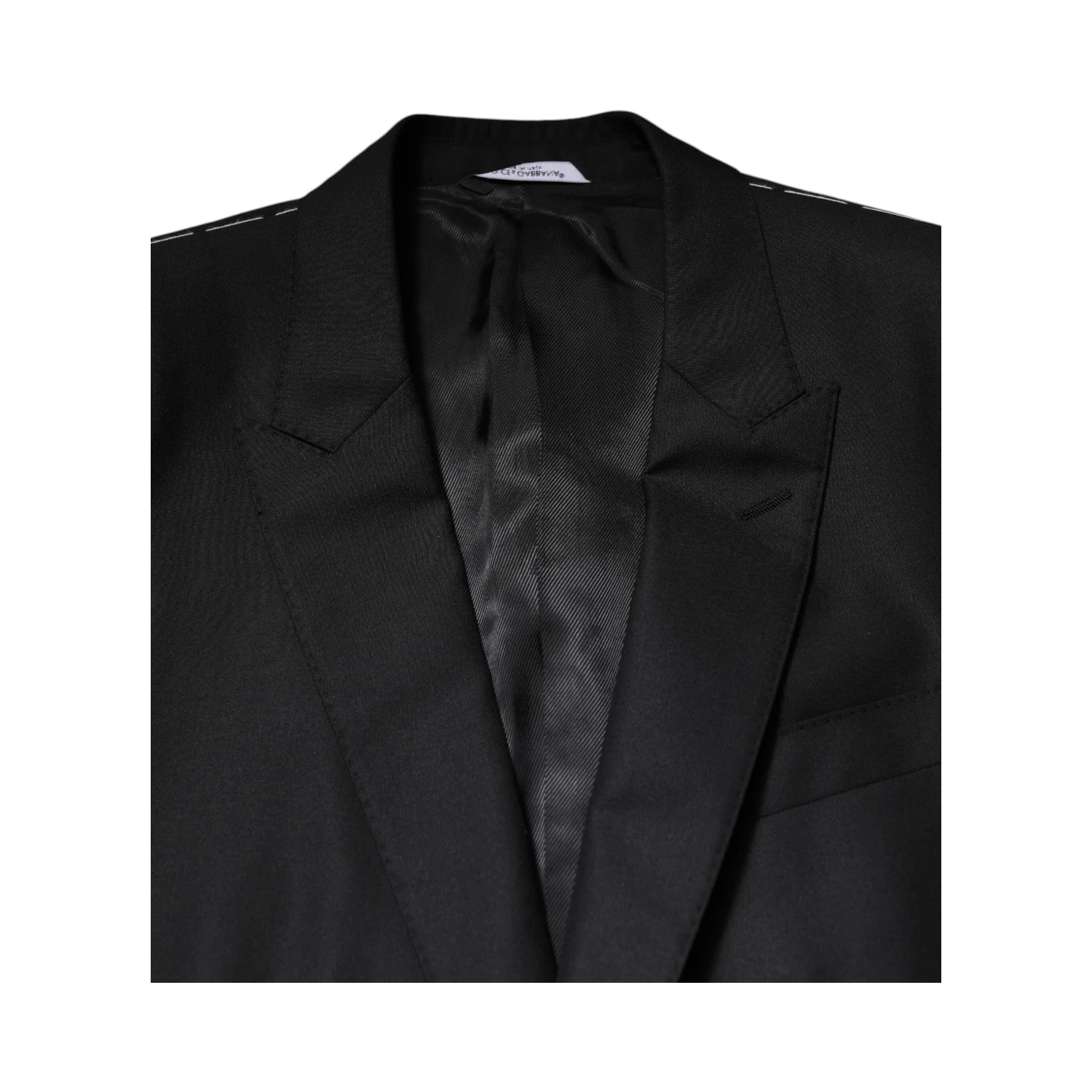 Black Single Breasted Suit 2 Piece Jacket