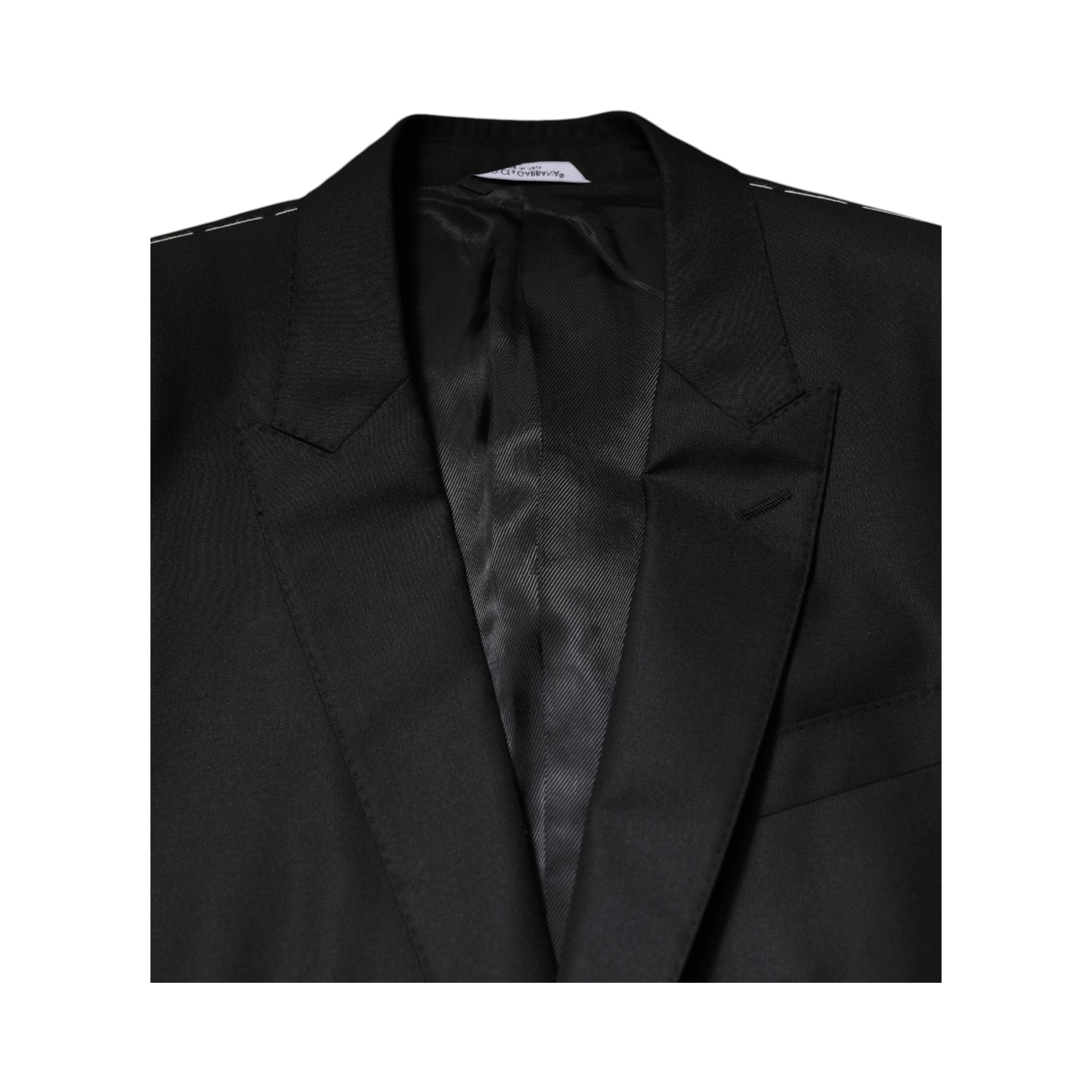 Black Single Breasted Suit 2 Piece Jacket