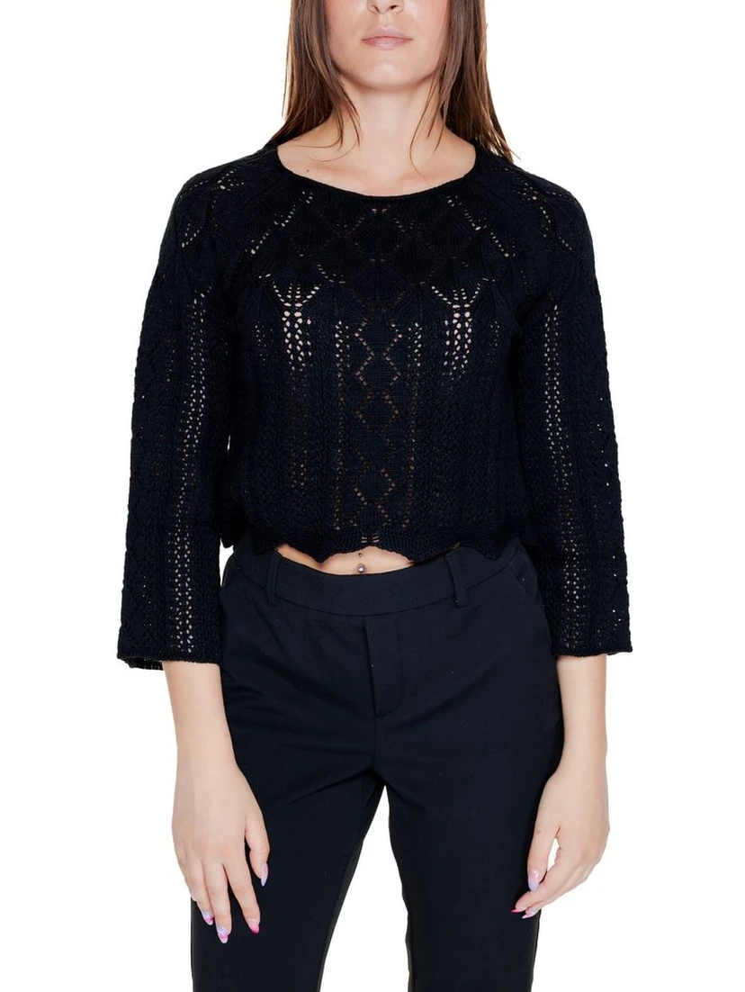 Black Cotton Sweatshirt