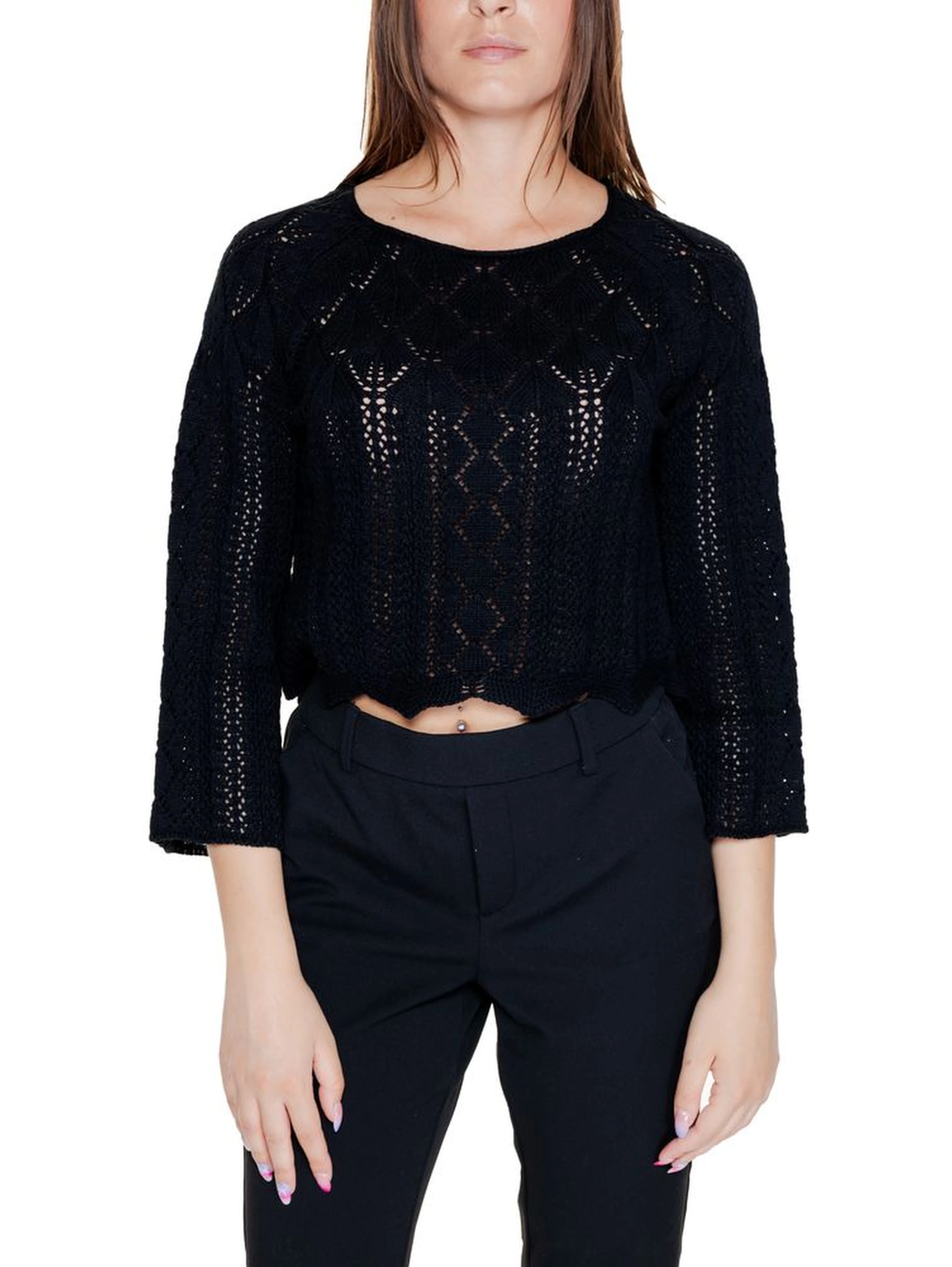 Black Cotton Sweatshirt
